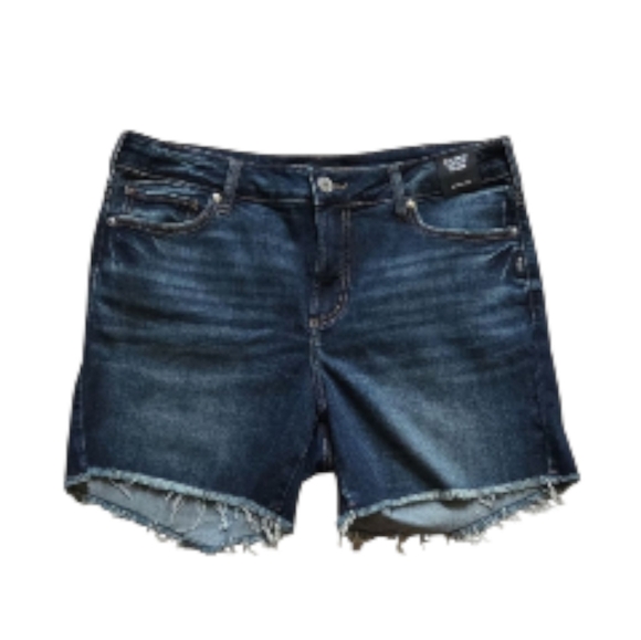 Silver Jeans Pants - Silver Jeans Suki Short Curvy Mid Rise Dark Blue